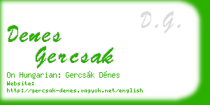 denes gercsak business card